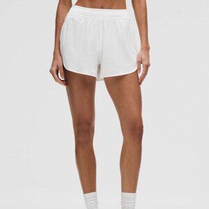 Lululemon Ruched-Side High-Rise Women's Shorts 3" White XS NWT New